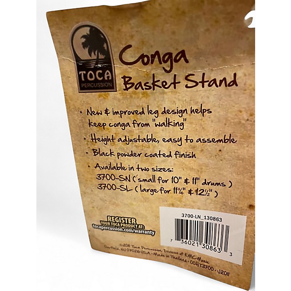 Used Toca 3700-LN Conga Basket Stand Percussion Stand