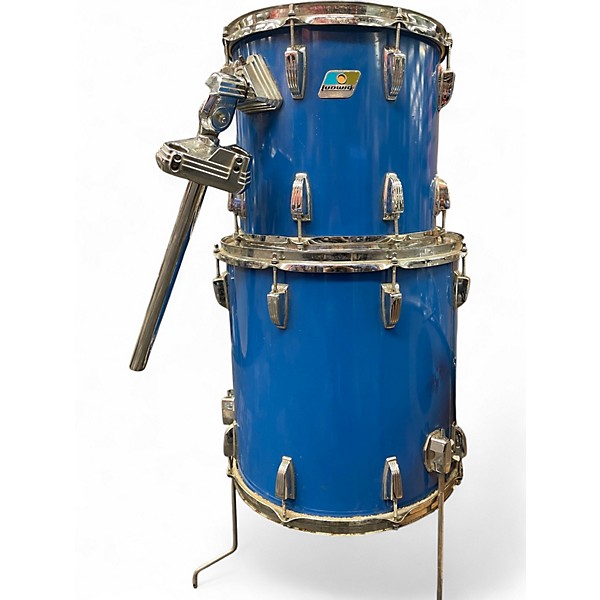 Vintage 1970s Ludwig 3 Piece Classic Maple Royal Blue Drum Kit