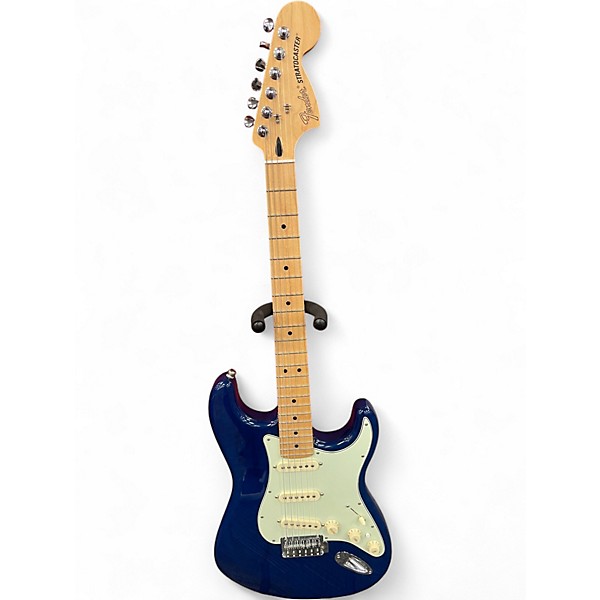 Used Fender Deluxe Stratocaster Blue Sapphire Solid Body Electric Guitar
