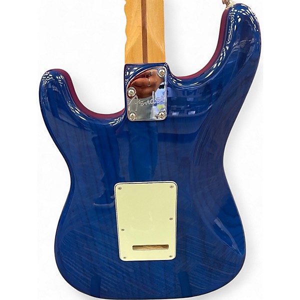 Used Fender Deluxe Stratocaster Blue Sapphire Solid Body Electric Guitar
