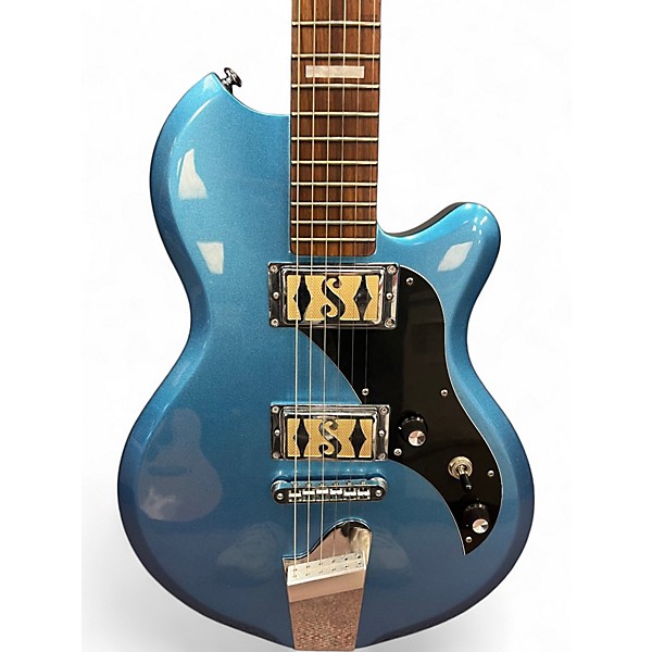 Used Supro 2020BM Westbury Dual Pickup Island Series Ocean Blue Metallic Solid Body Electric Guitar