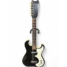 Vintage 1960s Silvertone 1448 Black and White Solid Body Electric Guitar