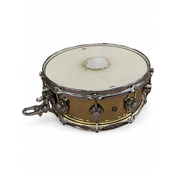 Used DW 5.5X14 Collector's Series Brass Snare Polished Brass Drum