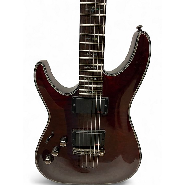 Used Schecter Guitar Research Hellraiser C1 Trans Red Solid Body Electric Guitar