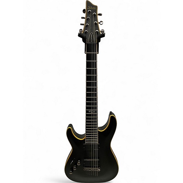 Used Schecter Guitar Research C7 Blackjack ATX left handed Black Solid Body Electric Guitar