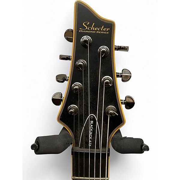 Used Schecter Guitar Research C7 Blackjack ATX left handed Black Solid Body Electric Guitar