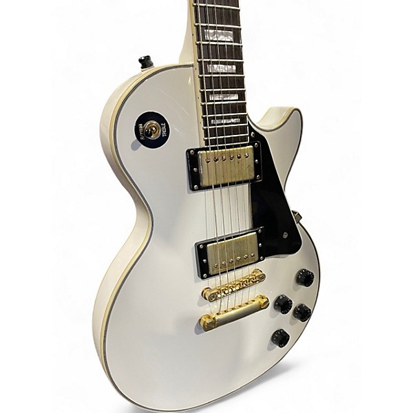 Used Epiphone Les Paul Custom Pro Alpine White Solid Body