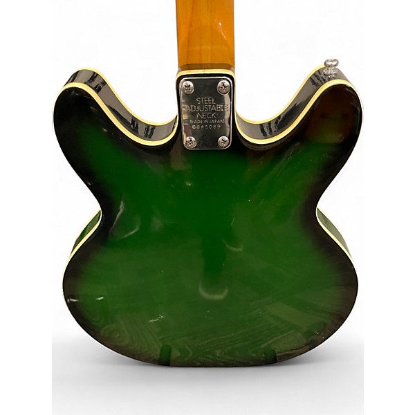 Used Aria 5102T Green Hollow Body Electric Guitar Green