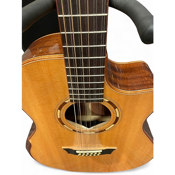 Used Washburn WCG15SCE12 Natural 12 String Acoustic Electric Guitar