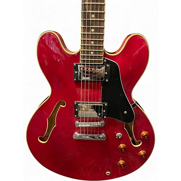 Used S101 Guitars 335 STYLE  Cherry Hollow Body Electric Guitar