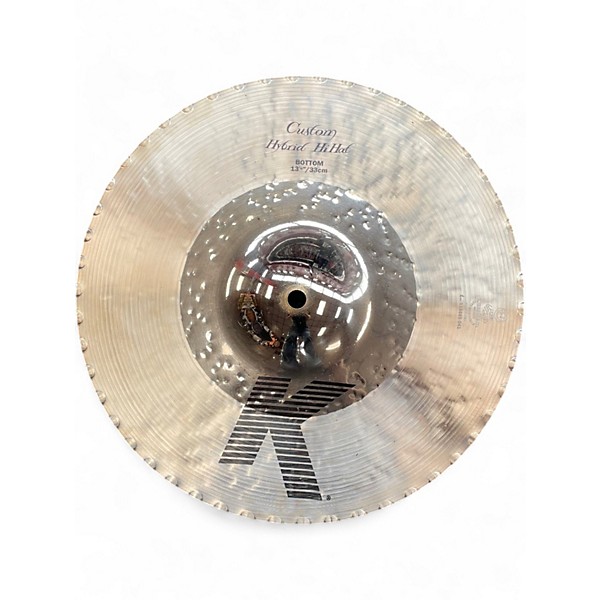 Used Zildjian 13.25in K Custom Hybrid Hi Hat Pair Cymbal
