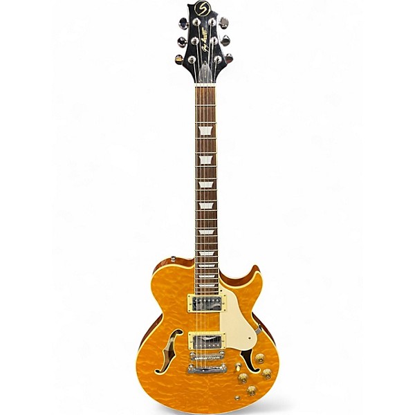 Used Samick RL3 Trans Orange Hollow Body Electric Guitar