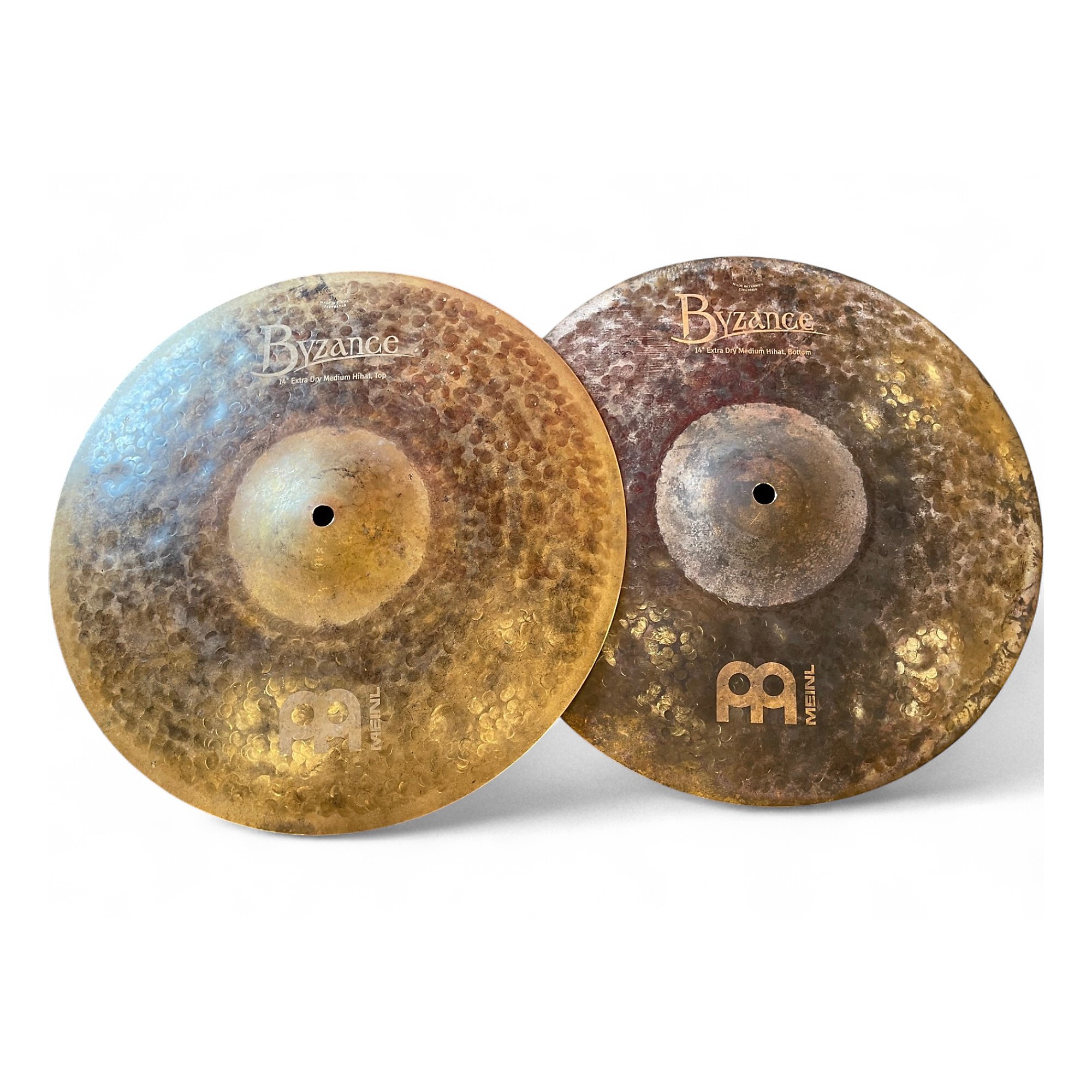 Used MEINL 14in Byzance EX Dry Medium Hi Hat Pair Cymbal 33