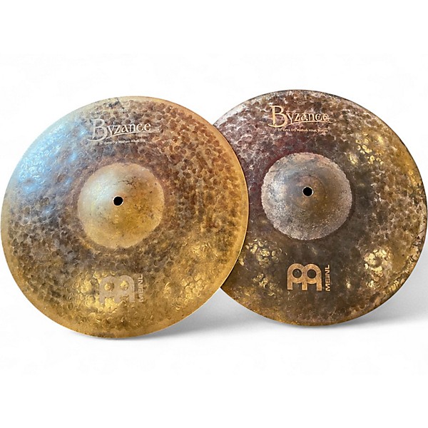 Used MEINL 14in Byzance EX Dry Medium Hi Hat Pair Cymbal 33
