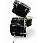 Vintage 1970s Slingerland 4 Piece 4 PC Drumset Black Drum Kit