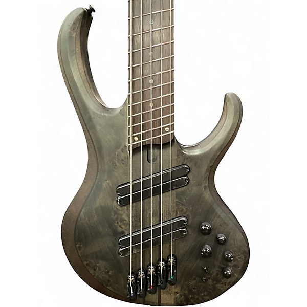 Used Ibanez BTB805MS Trans Black Electric Bass Guitar