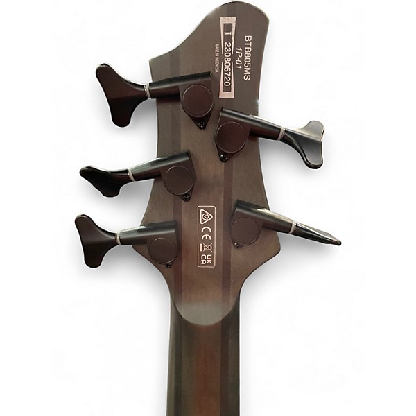 Used Ibanez BTB805MS Trans Black Electric Bass Guitar