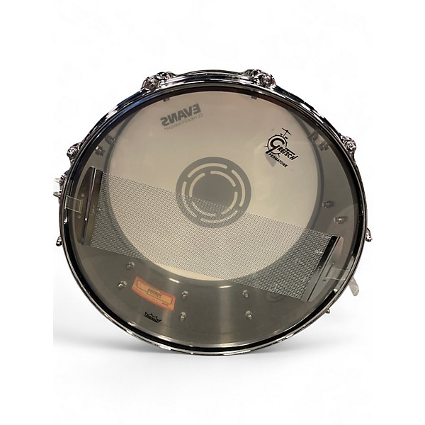 Used Gretsch Drums 14X6.5 Solid Steel Snare Steel Drum