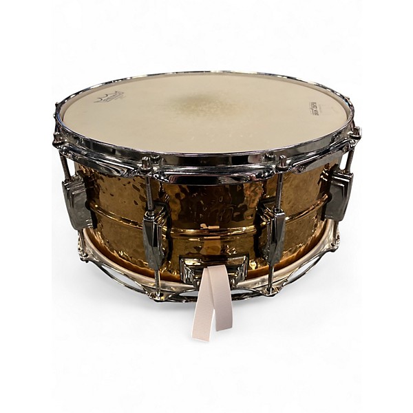Used Ludwig 14X6 Hammered Snare Bronze Drum