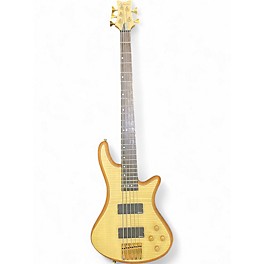 Used Schecter Guitar Research Stiletto Custom 5 String Natural Electric Bass Guitar