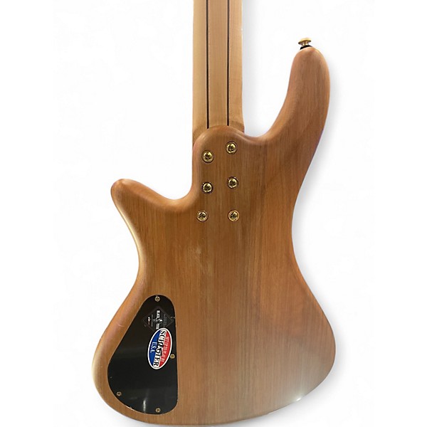 Used Schecter Guitar Research Stiletto Custom 5 String Natural Electric Bass Guitar