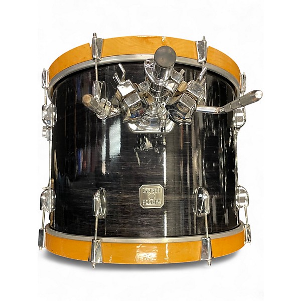 Used Gretsch Drums 4 Piece Renown Maple Trans Black Lacquer Drum Kit