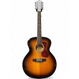 Used Guild F2512E Deluxe 2 Color Sunburst 12 String Acoustic Electric Guitar
