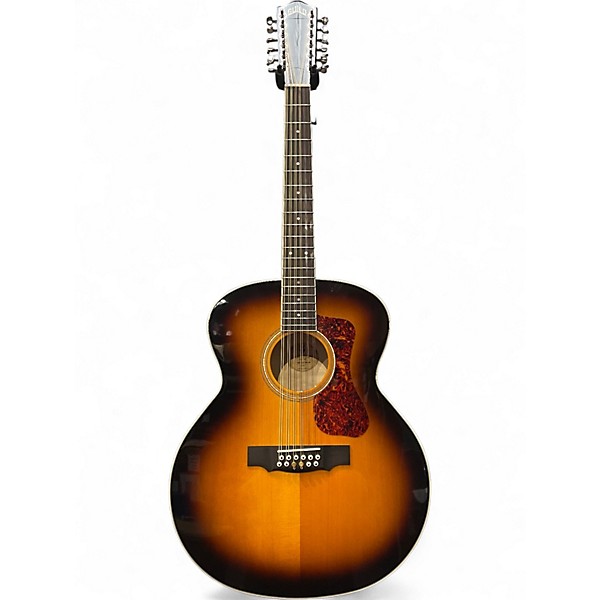 Used Guild F2512E Deluxe 2 Color Sunburst 12 String Acoustic Electric Guitar