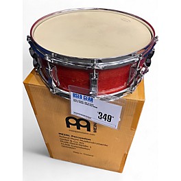 Used Ludwig 14in CLASSIC MAPLE SNARE Trans Red Drum