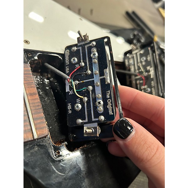 Vintage 1990 Gibson Explorer Ebony Solid Body Electric Guitar