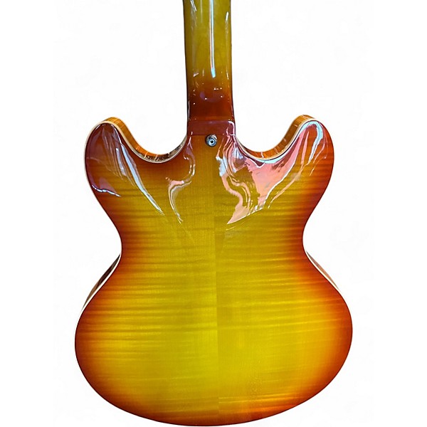 Used D'Angelico Premier Series DC 2 Color Sunburst Hollow Body Electric Guitar
