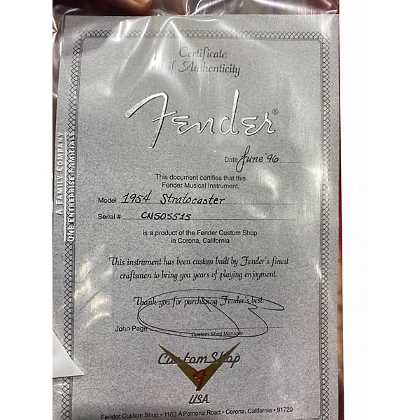 Used 1996 Fender Custom Shop 1954 Stratocaster 2 Tone Sunburst Solid Body Electric Guitar