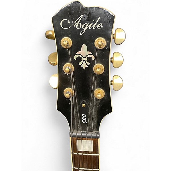 Used 2010 Agile 820 Alpine White Hollow Body Electric Guitar