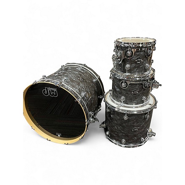 Used DW 4 Piece Performance Series Black Diamond Drum Kit