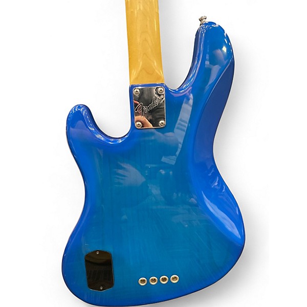Used 1996 Fender Active Jazz Bass Blue Electric Bass Guitar
