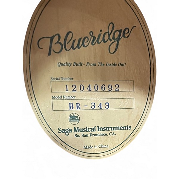 Used Blueridge BR343 Contemporary Series 000 Sunburst Acoustic Guitar