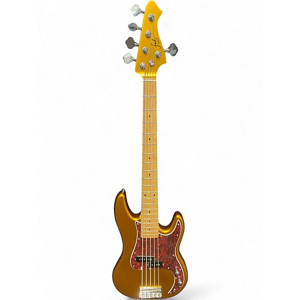 Used Fad corona P5 Gold Electric Bass Guitar