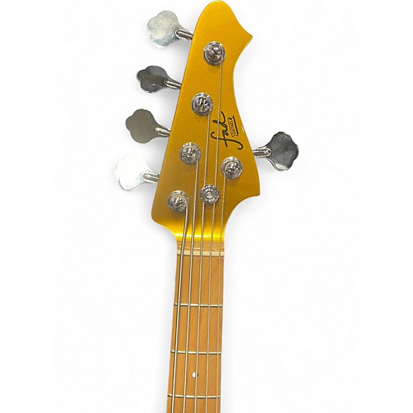 Used Fad corona P5 Gold Electric Bass Guitar