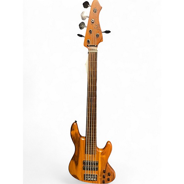 Used Fad SR custom fretless Natural Electric Bass Guitar