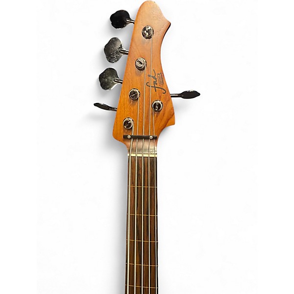 Used Fad SR custom fretless Natural Electric Bass Guitar