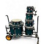 Used Premier 6 Piece Genista Turquoise Lacquer Drum Kit thumbnail