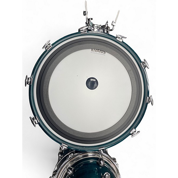 Used Premier 6 Piece Genista Turquoise Lacquer Drum Kit