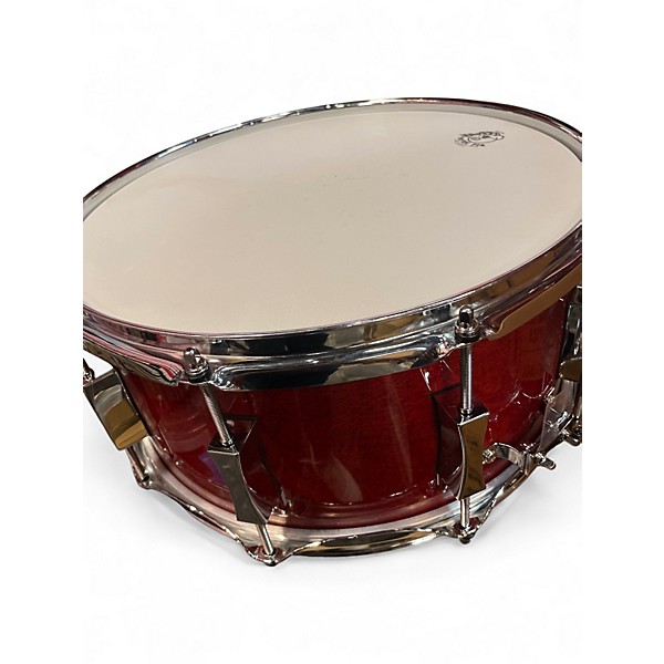 Used Pork Pie 6.5X14 Little Squealer Snare Candy Apple Red Drum