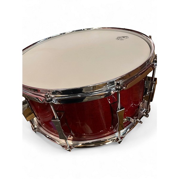 Used Pork Pie 6.5X14 Little Squealer Snare Candy Apple Red Drum