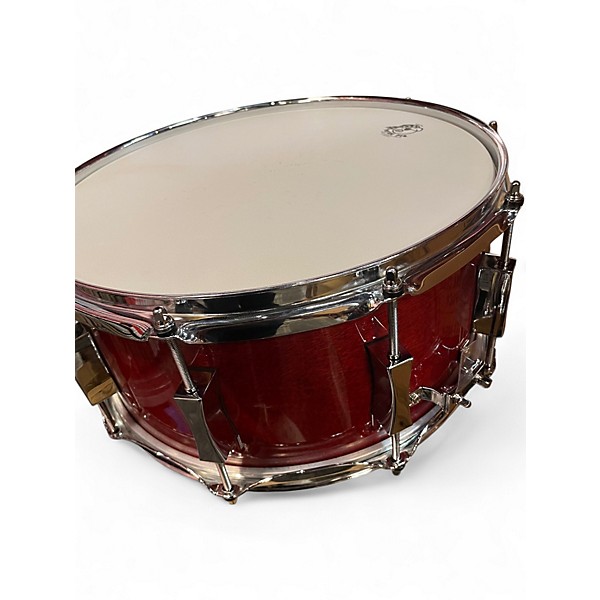 Used Pork Pie 6.5X14 Little Squealer Snare Candy Apple Red Drum