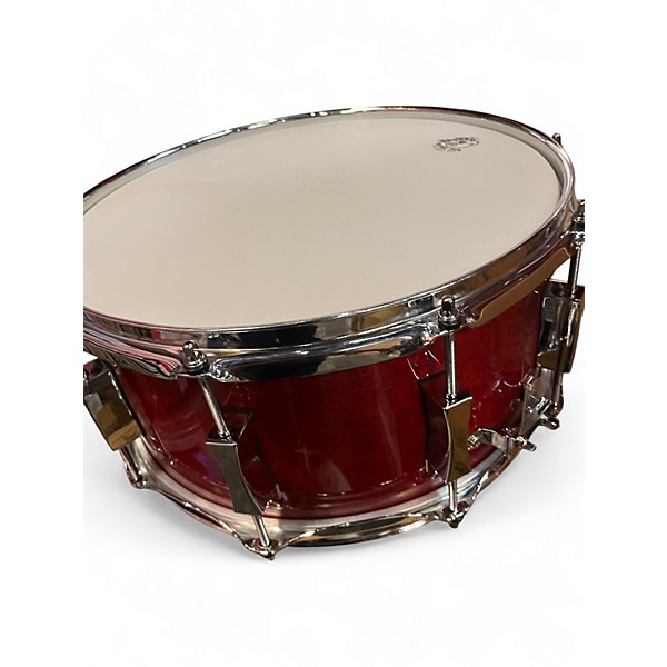 Used Pork Pie 6.5X14 Little Squealer Snare Candy Apple Red Drum