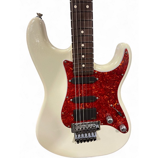 Used Schecter Guitar Research USA Traditional HSS White Solid Body Electric Guitar