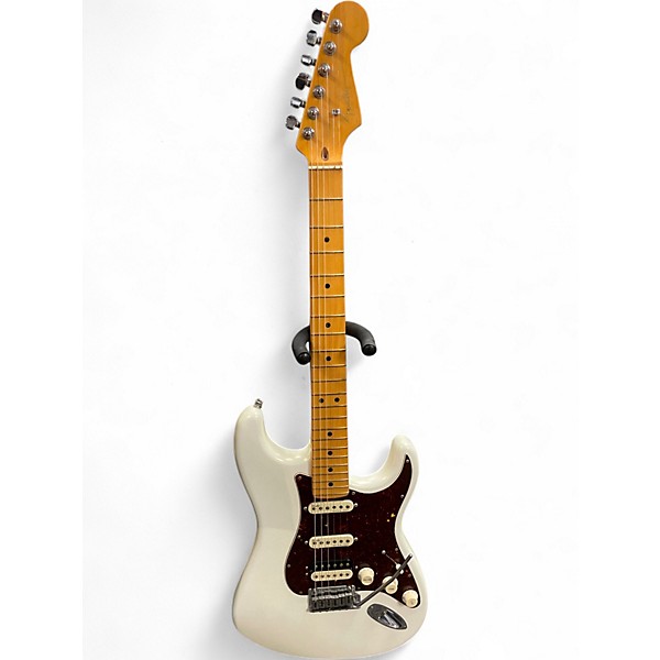 Used 2019 Fender American Ultra Stratocaster HSS Olympic White Solid Body Electric Guitar