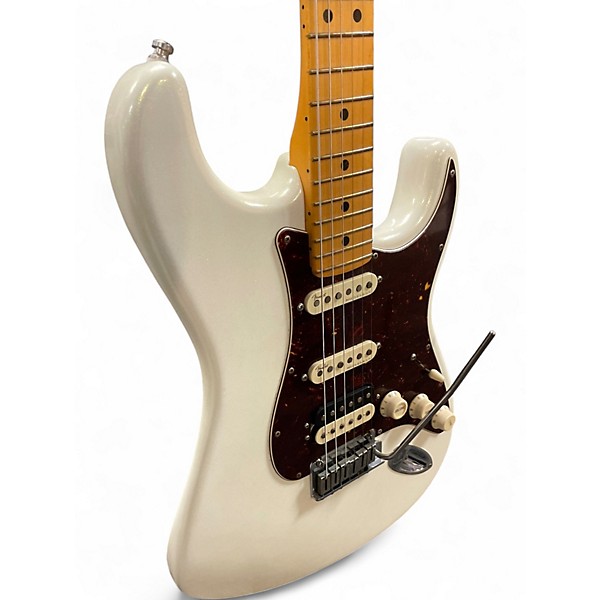 Used 2019 Fender American Ultra Stratocaster HSS Olympic White Solid Body Electric Guitar