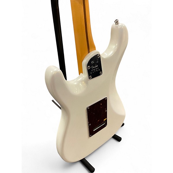 Used 2019 Fender American Ultra Stratocaster HSS Olympic White Solid Body Electric Guitar